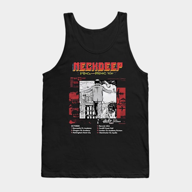 Neckdeep peace and panic UK Tour Tank Top by Foxt